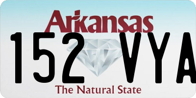 AR license plate 152VYA