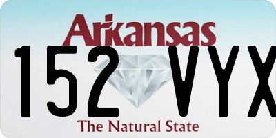 AR license plate 152VYX