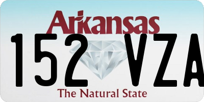 AR license plate 152VZA