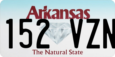 AR license plate 152VZN