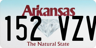 AR license plate 152VZV