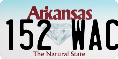 AR license plate 152WAC