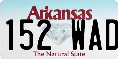 AR license plate 152WAD
