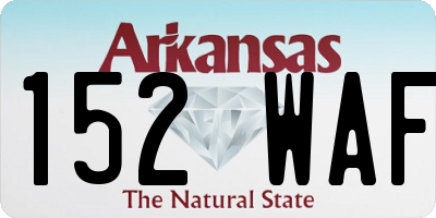 AR license plate 152WAF