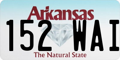 AR license plate 152WAI