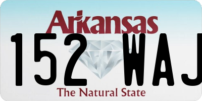 AR license plate 152WAJ