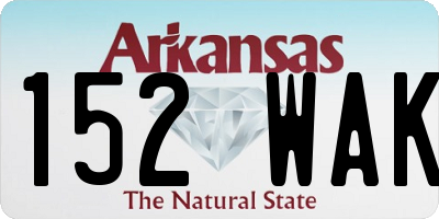 AR license plate 152WAK