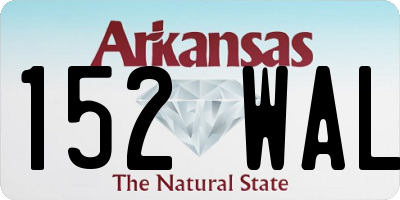 AR license plate 152WAL