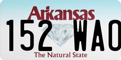 AR license plate 152WAO