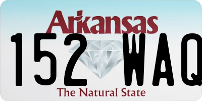 AR license plate 152WAQ