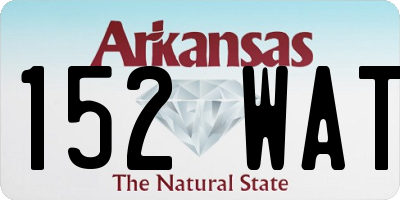 AR license plate 152WAT