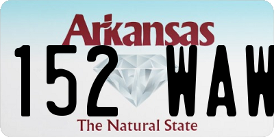AR license plate 152WAW