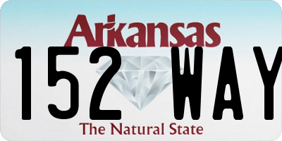 AR license plate 152WAY