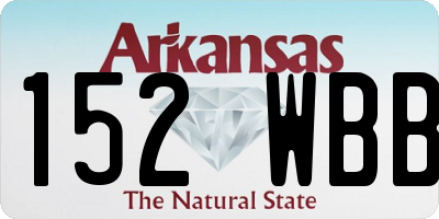 AR license plate 152WBB