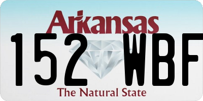 AR license plate 152WBF
