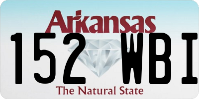 AR license plate 152WBI