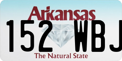 AR license plate 152WBJ