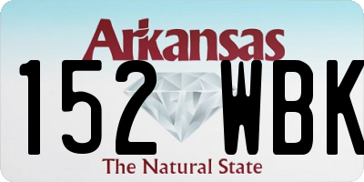 AR license plate 152WBK