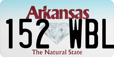 AR license plate 152WBL