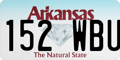 AR license plate 152WBU
