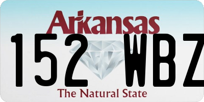 AR license plate 152WBZ