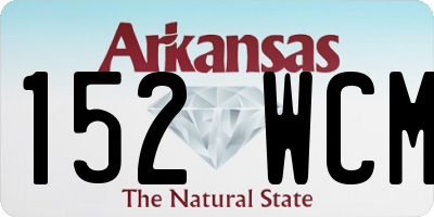 AR license plate 152WCM