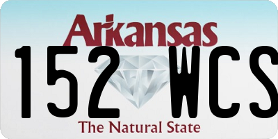 AR license plate 152WCS