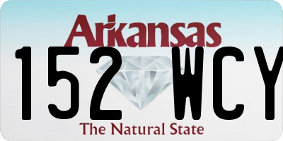AR license plate 152WCY