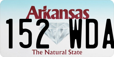 AR license plate 152WDA