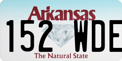 AR license plate 152WDE