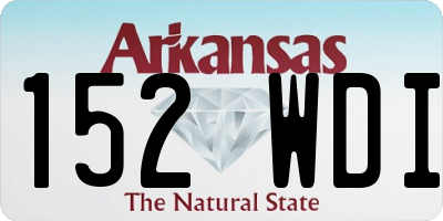 AR license plate 152WDI