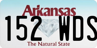 AR license plate 152WDS