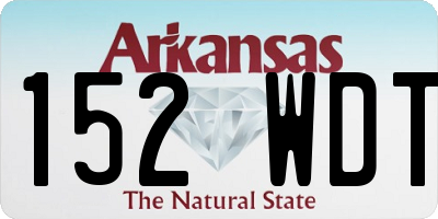 AR license plate 152WDT