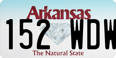 AR license plate 152WDW