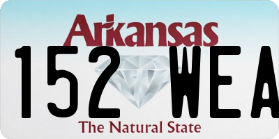 AR license plate 152WEA