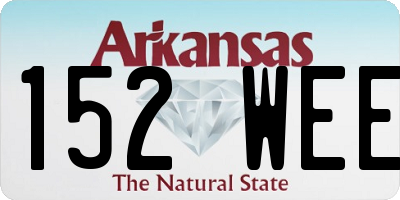 AR license plate 152WEE