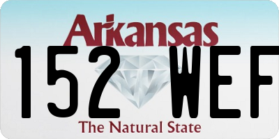 AR license plate 152WEF