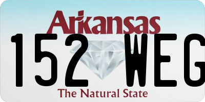 AR license plate 152WEG