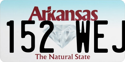 AR license plate 152WEJ