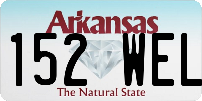 AR license plate 152WEL