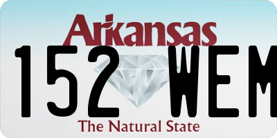 AR license plate 152WEM