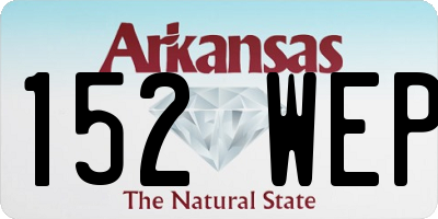 AR license plate 152WEP