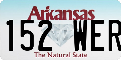 AR license plate 152WER