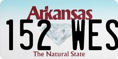 AR license plate 152WES