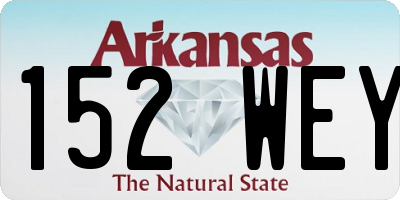 AR license plate 152WEY