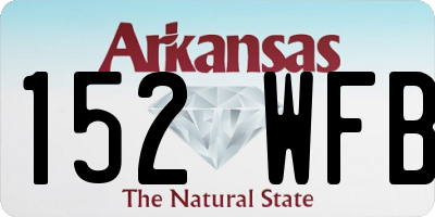 AR license plate 152WFB