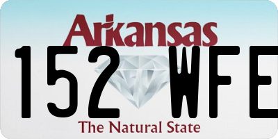 AR license plate 152WFE