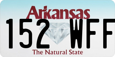 AR license plate 152WFF
