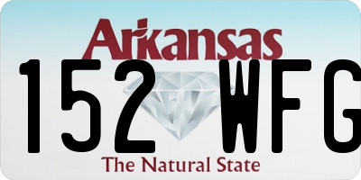 AR license plate 152WFG