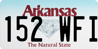AR license plate 152WFI